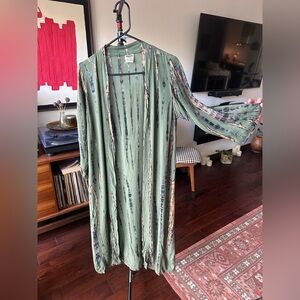 Green Hand-Dyed Kimono